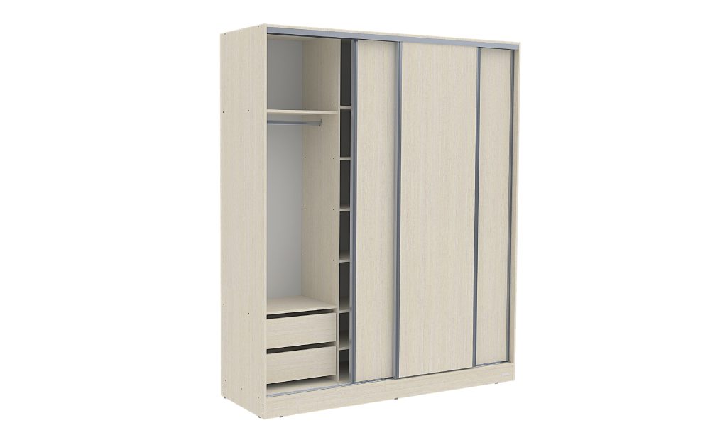 Placard SIGNATURE 3 Puertas Corredizas 4 Cajones 180 cm Venezia - Imagen 3