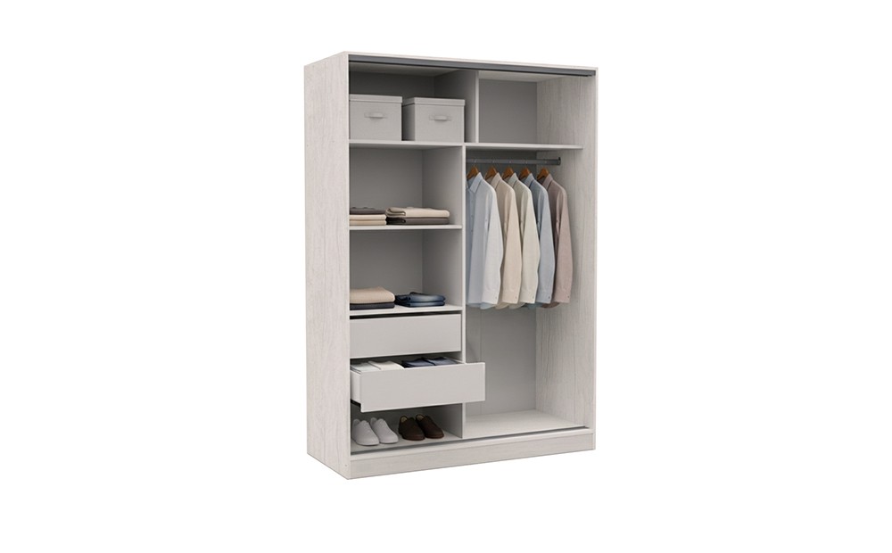 Placard NEXO 2 Puertas Corredizas 2 Cajones 140 cm Tissa - Imagen 3