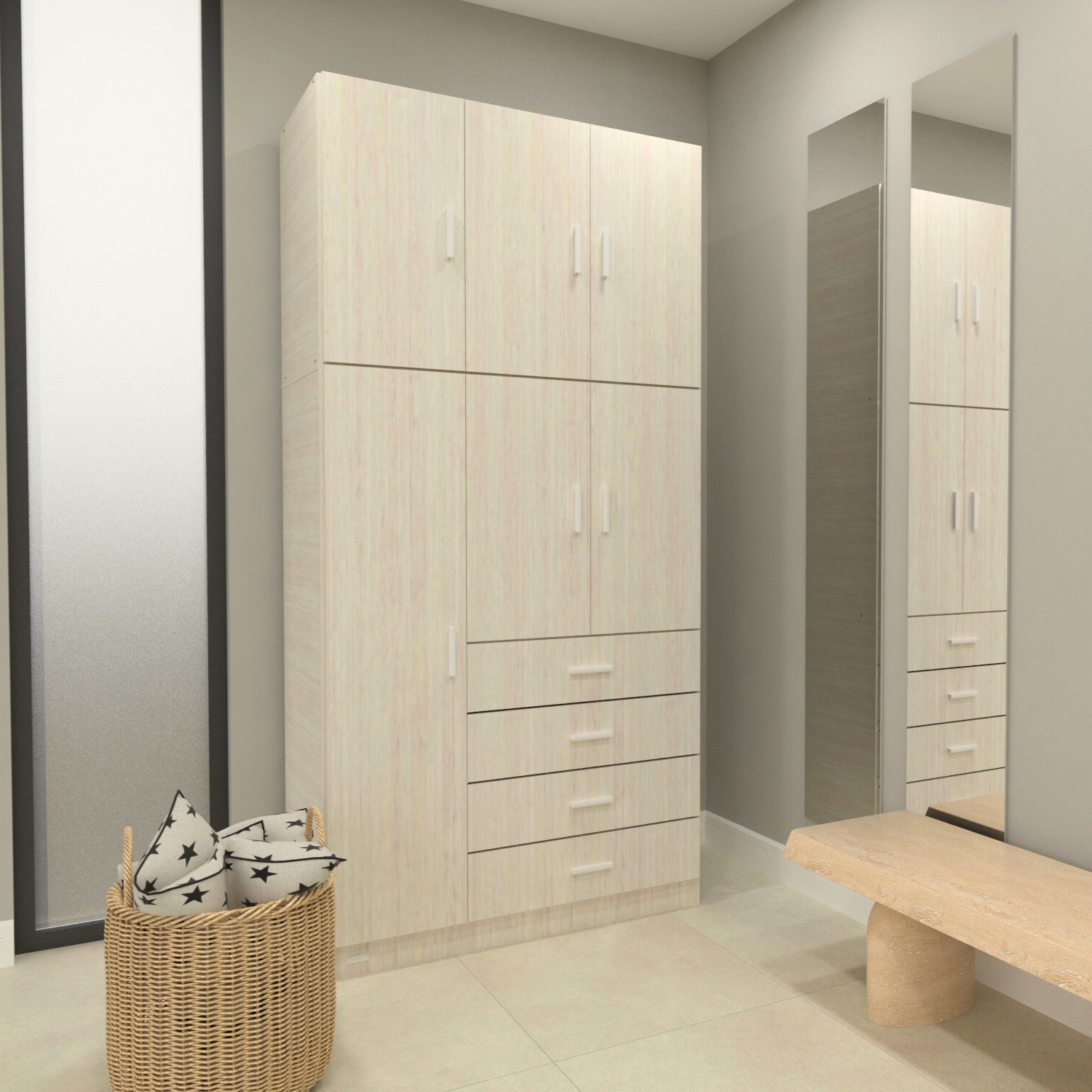 Placard SELECT 6 Puertas 4 Cajones Venezia