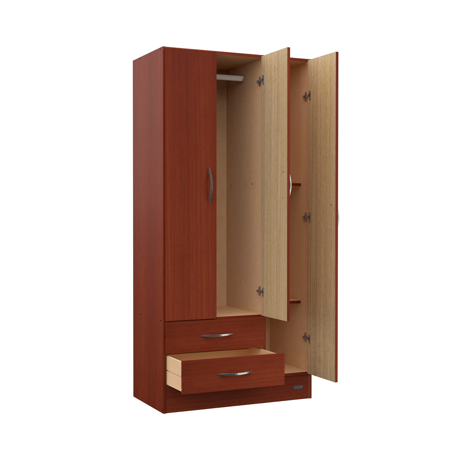 Placard ECO 3 Puertas 2 Cajones Caoba - Imagen 3