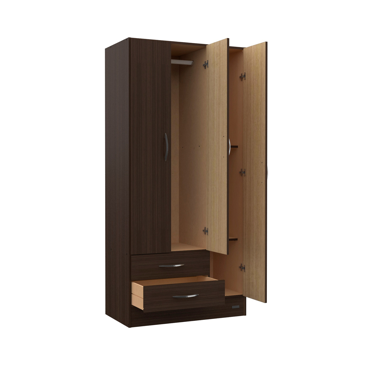 Placard ECO 3 Puertas 2 Cajones Chocolate - Imagen 3