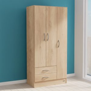 Placard ECO 3 Puertas 2 Cajones Bambu