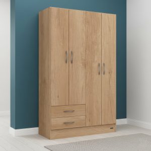 Placard ECO 4 puertas 2 cajones Bambu