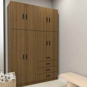 Placard SELECT 8 Puertas 4 Cajones Avellana