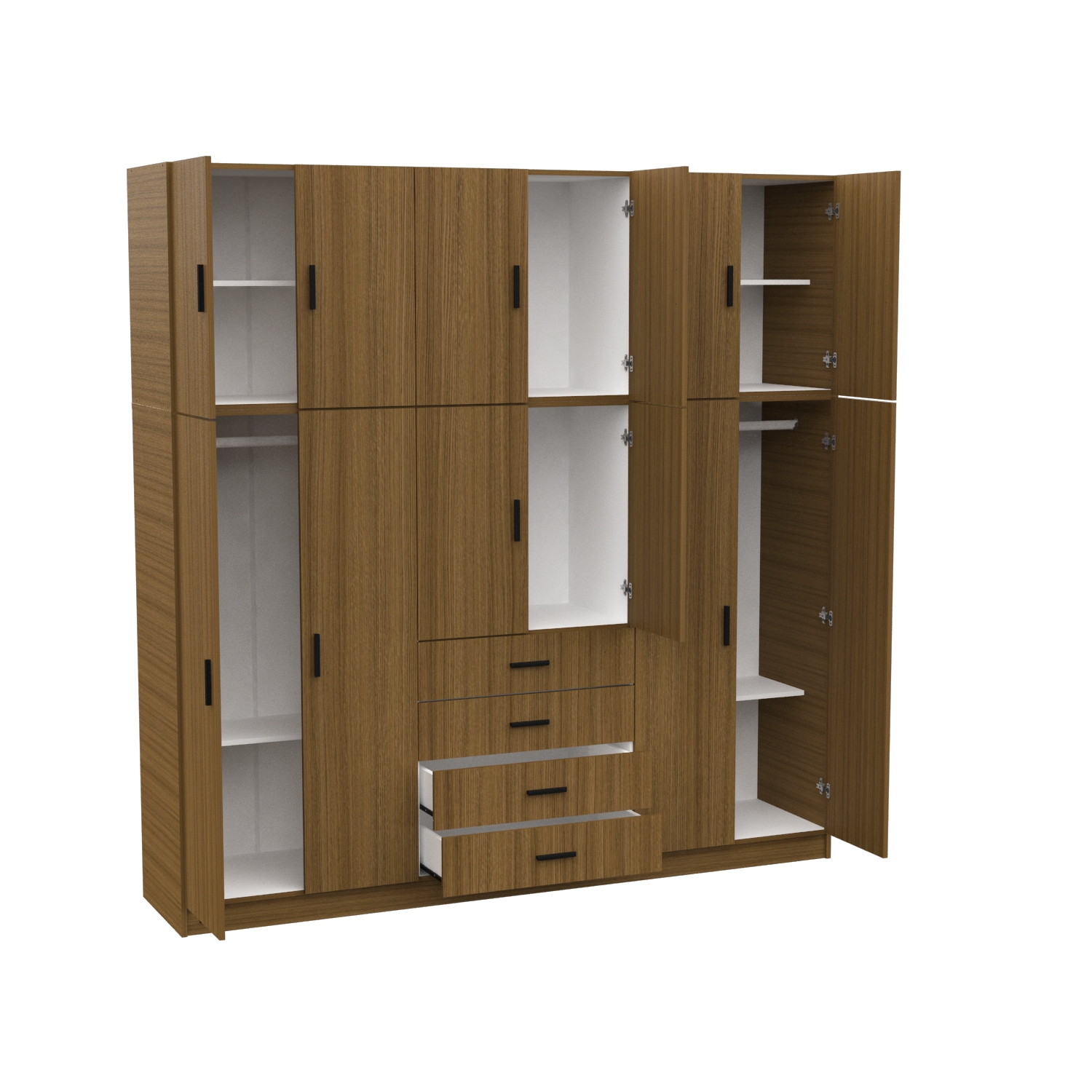 Placard Select 12 Puertas 4 Cajones Avellana - Imagen 3