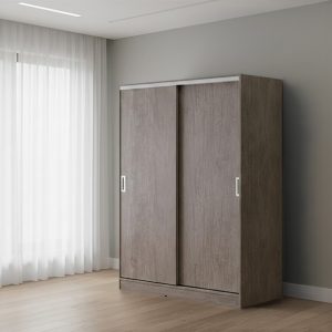 Placard NEXO 2 Puertas Corredizas 2 Cajones 140 cm Grei