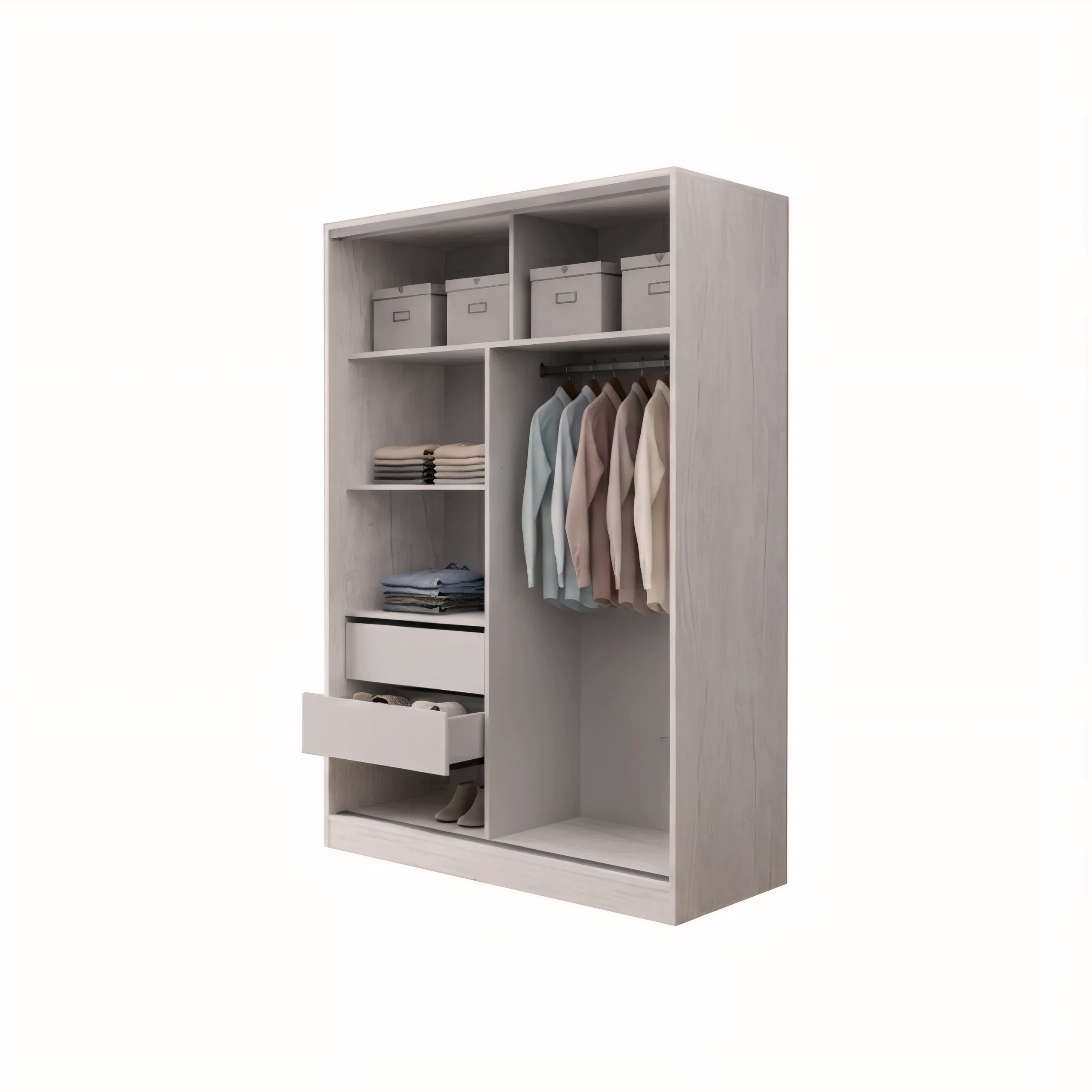 Placard NEXO 2 Puertas Corredizas 2 Cajones 120 cm Tissa - Imagen 3