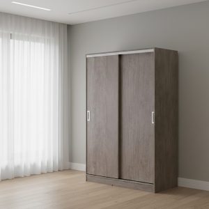 Placard NEXO 2 Puertas Corredizas 2 Cajones 120 cm Grei