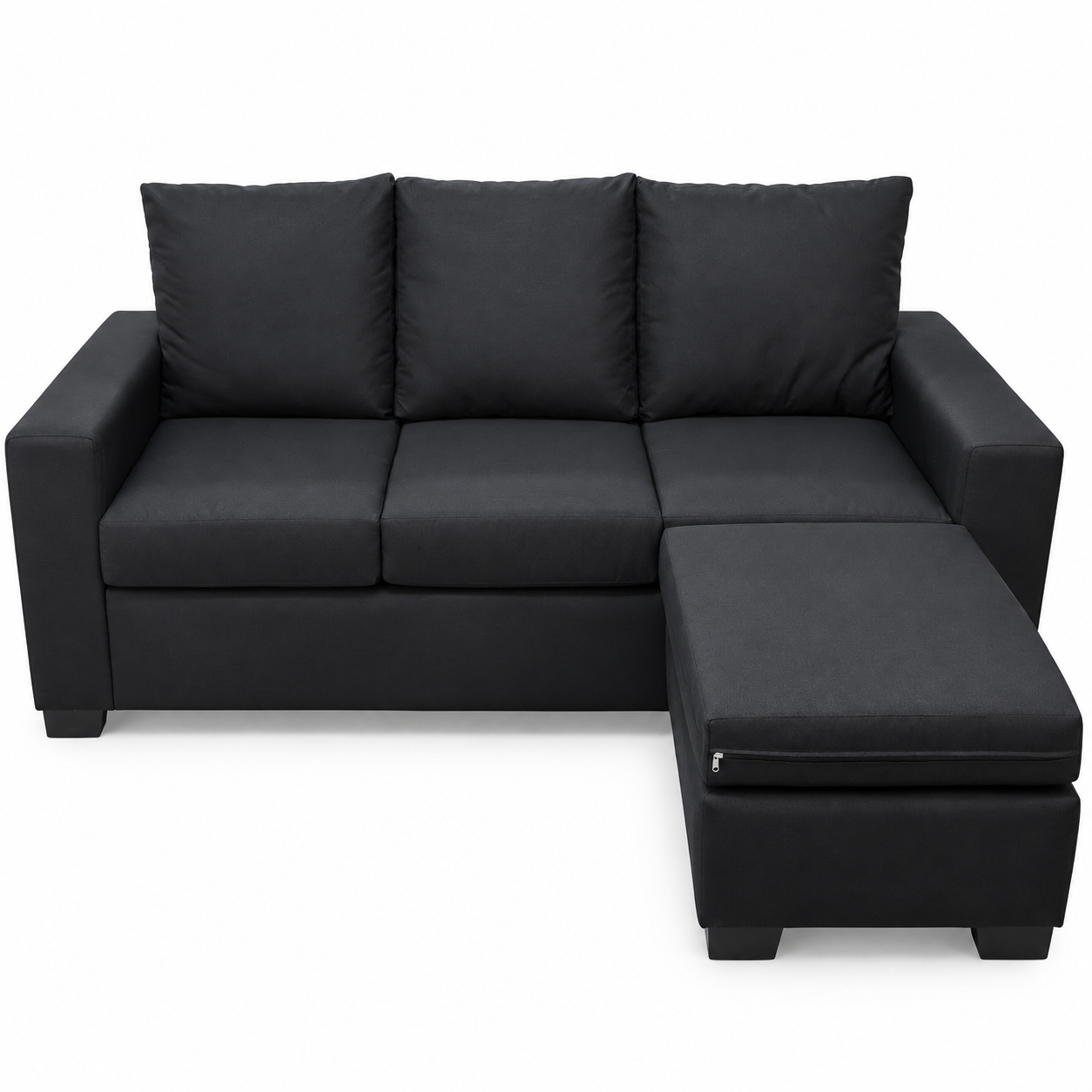 Rinconero Ombú tres Cuerpos puff reversible Negro - Imagen 3